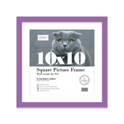 "10X10"" Purple Picture Frame - 10X10"" Square Frame With 9X9"" Mount For 10X10""/9X9"" Pictures Vintage Style Photo Display, 1 Pack" - thumbnail 1