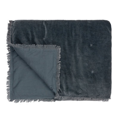 Yard Jaye Fringed Velvet Bedspread - image 1
