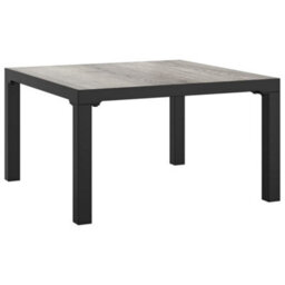 Berkfield Garden Coffee Table Grey 55X55X31 Cm Dpc And Steel - thumbnail 2