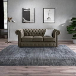 Chesterfield 3 Seater Malta Taupe Beige Velvet Fabric Sofa In Classic Style - thumbnail 2