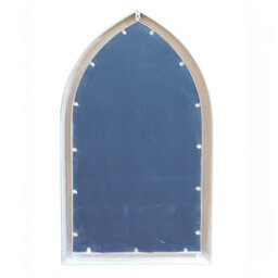Agenzia 14 Antique Cream Arched Metal Frame Window Garden Wall Mirror 112 X 61Cm - thumbnail 8