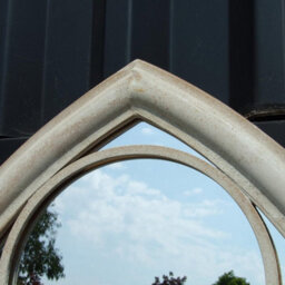 Agenzia 14 Antique Cream Arched Metal Frame Window Garden Wall Mirror 112 X 61Cm - thumbnail 6