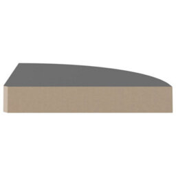 Vidaxl Floating Corner Shelves 4 Pcs High Gloss Grey 25X25X3.8 Cm Mdf - thumbnail 5