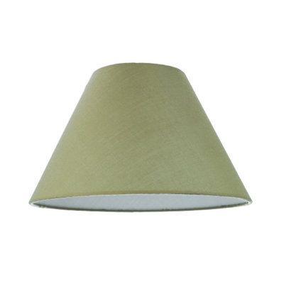 Happy Homewares 10 Inch Olive Green Cotton Coolie Lampshade For Table Lamp Or Pendant