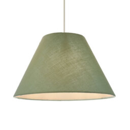 Happy Homewares 10 Inch Olive Green Cotton Coolie Lampshade For Table Lamp Or Pendant - thumbnail 2