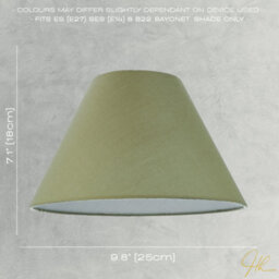 Happy Homewares 10 Inch Olive Green Cotton Coolie Lampshade For Table Lamp Or Pendant - thumbnail 6
