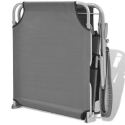 Walplus Sun Lounger With Canopy Steel Grey - thumbnail 7