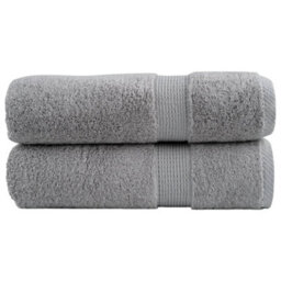 Berkfield Premium Bath Towels Solund 2Pcs Grey 100X150Cm 600Gsm