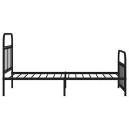Berkfield Metal Bed Frame With Headboard And Footboard Black 100X190 Cm - thumbnail 7