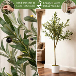Crystals 150Cm Faux Olive Tree Decorative Artificial Plant For Home & Office - thumbnail 8