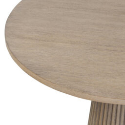 Wyld Haus Sorrento Retro Weathered Oak Ribbed Round Accent Table - thumbnail 9