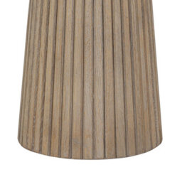 Wyld Haus Sorrento Retro Weathered Oak Ribbed Round Accent Table - thumbnail 7