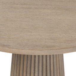 Wyld Haus Sorrento Retro Weathered Oak Ribbed Round Accent Table - thumbnail 6