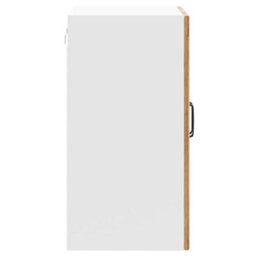 Berkfield Durable Kitchen Wall Cabinet With Glass Door Lucca Old Wood Engineered Wood - thumbnail 8