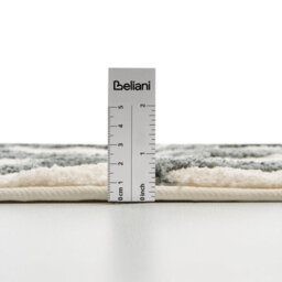 Wyld And Coco Noblenest Modern Bath Mat Beige Grey 60 X 90Cm - Geometric Fluffy Rug - thumbnail 7