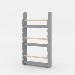 Bookshelf Storage Display Rack Bookcase Wall Shelf 3 Tier Wooden - thumbnail 4
