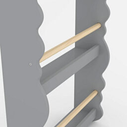 Bookshelf Storage Display Rack Bookcase Wall Shelf 3 Tier Wooden - thumbnail 6