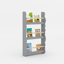 Bookshelf Storage Display Rack Bookcase Wall Shelf 3 Tier Wooden - thumbnail 5