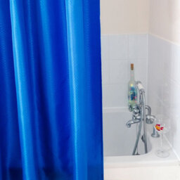 Royal Blue Diamond Polyester Shower Curtain 180X180Cm - thumbnail 1