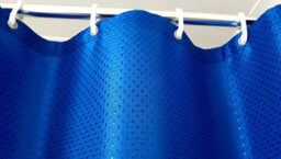 Royal Blue Diamond Polyester Shower Curtain 180X180Cm - thumbnail 4