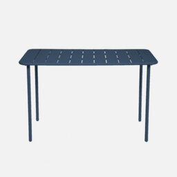 Sweeek - 4-Seater Rectangular Steel Garden Table Amelia 120Cm Marine Blue 120X70X72.5 Cm - thumbnail 4