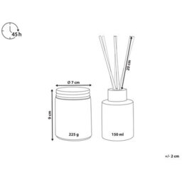 Beliani Scented Candle With Fragrance Reed Diffuser Dark Elegance Soy Wax Oriental Notes - thumbnail 3