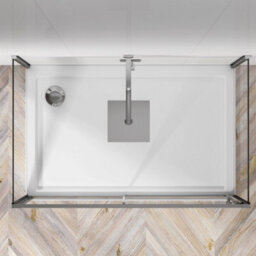 Royal Bathrooms Grand 1600 X 800mm 3-Sided Sliding Door Shower Enclosure Rectangular With Side Panels 6mm Safety Tempered Glass Screen - thumbnail 5