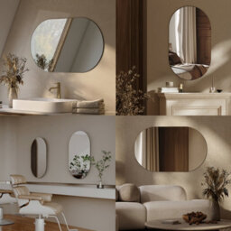 Emke Oval Mirror 40X70Cm Polished Edge Wall Mounted Mirror For Bathroom, Living Room And Cloakroom - thumbnail 5