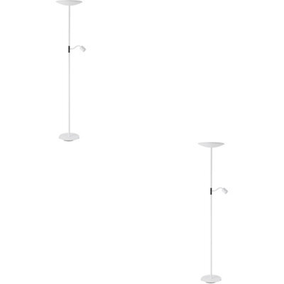Loops 2 Pack Sleek Modern White Led Floor Lamp For Stylish Indoor Lighting - image 1