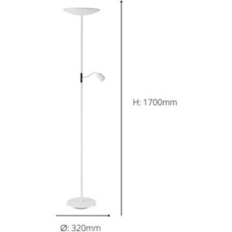 Loops 2 Pack Sleek Modern White Led Floor Lamp For Stylish Indoor Lighting - thumbnail 4