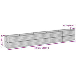 Berkfield Durable Garden Raised Bed 482X50X69 Cm Corten Steel - thumbnail 7