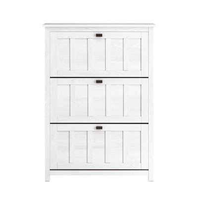Sobuy Fsr162-W, Hallway 3 Flip-Drawers Shoe Cabinet Shoe Rack Shoe Storage Cupboard,white,w80Xd30Xh111 - image 1