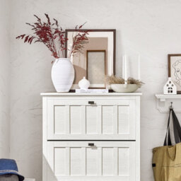 Sobuy Fsr162-W, Hallway 3 Flip-Drawers Shoe Cabinet Shoe Rack Shoe Storage Cupboard,white,w80Xd30Xh111 - thumbnail 5