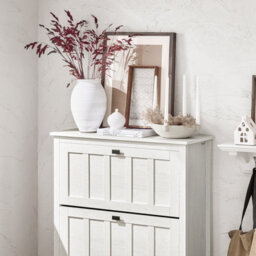 Sobuy Fsr162-W, Hallway 3 Flip-Drawers Shoe Cabinet Shoe Rack Shoe Storage Cupboard,white,w80Xd30Xh111 - thumbnail 4