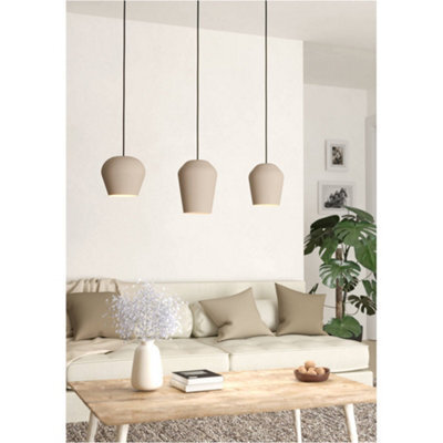 Loops Sandy Triple Pendant Light - Modern Design Indoor Ceiling Fixture With 3 Bulbs - image 1
