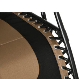 Matteo Zero Gravity Folding Reclining Garden Lounger Chair With Sun Shade, Padded Seat & Cup Holder - Brown Steel Frame - thumbnail 8