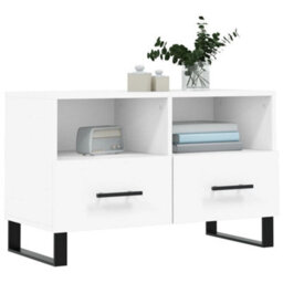 Berkfield Sturdy Tv Cabinet White 80X36X50 Cm Engineered Wood - thumbnail 3