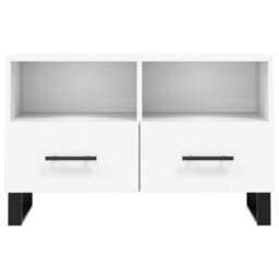 Berkfield Sturdy Tv Cabinet White 80X36X50 Cm Engineered Wood - thumbnail 5