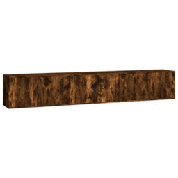 Berkfield Wall-Mounted Tv Cabinets 3 Pcs Smoked Oak 80X34.5X40 Cm - thumbnail 2