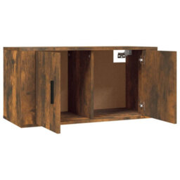 Berkfield Wall-Mounted Tv Cabinets 3 Pcs Smoked Oak 80X34.5X40 Cm - thumbnail 5