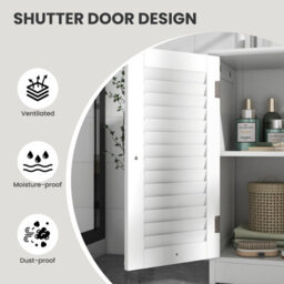 Costway Under Sink Cabinet Freestanding Bathroom Vanity Cabinet W/ 2 Shutter Doors - thumbnail 7