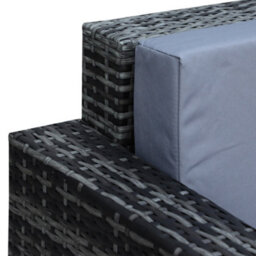 Wyld Haus Neloro Mixed Grey Pe Rattan 3-Seater Outdoor Sofa With Cushions - L185 X D70 X H80Cm - thumbnail 9
