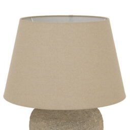 Wyld Haus Mediterranean Inspired Natural Ceramic Table Lamp With Cream Shade - thumbnail 3