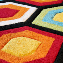 Multicoloured Hand Made Modern Geometric Easy To Clean Rug Dining Room-160Cm X 230Cm - thumbnail 3