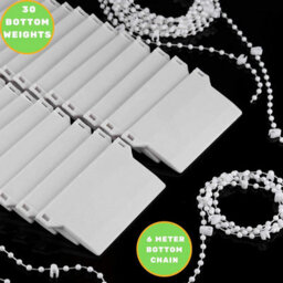 First Blinds Vertical Blind Set 30 Bottom Weights And 6 Meter Chain 89mm (3.5 Inches)-Replacement Spares - thumbnail 3