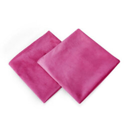Deconovo Set Of 2 Crushed Velvet Cushion Covers 65Cm X 65Cm 26X26 Inches Throw Pillowcases For Teens With Invisible Zipper Fushcia - thumbnail 2