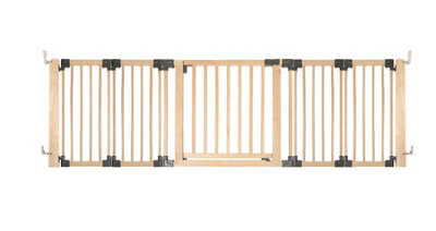 Safetots Wooden Multi Panel Room Divider, Up To 256Cm, Natural Wood, 76Cm Tall, Flexible Room Divider For Baby And Toddler - image 1