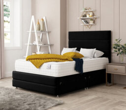 Bed Choices Valencia Plush Velvet Divan Bed With Mattress, Headboard & 4 Storage Drawers  - Small Double - thumbnail 1