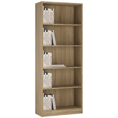 Furniture To Go 4 You Tall Wide Bookcase In Sonama Oak - image 1