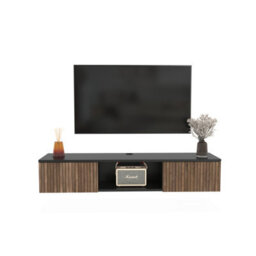 Decorotika Modern Elia Tv Unit With Storage Without Shelf Black And Alina - thumbnail 4